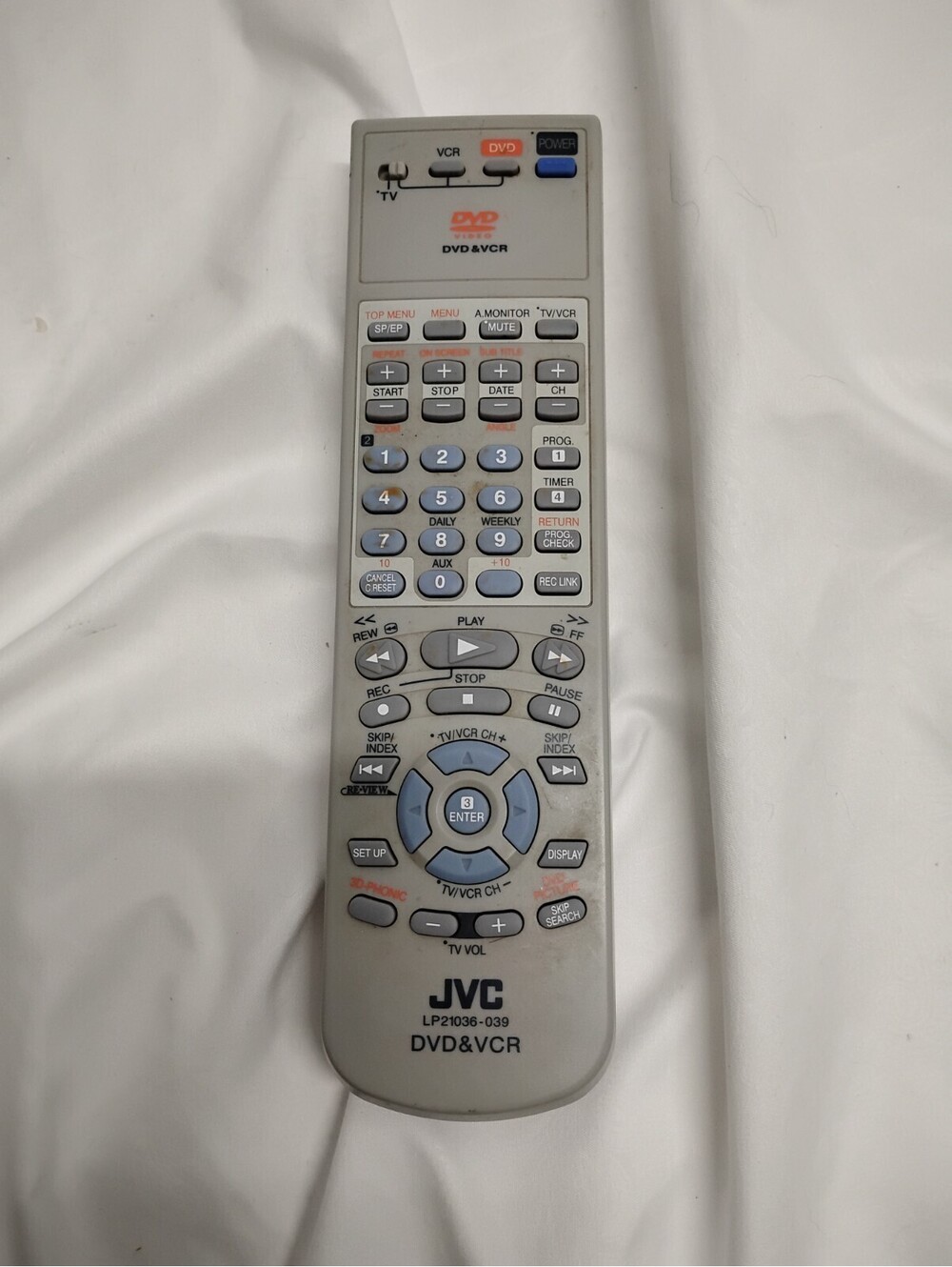 JVC LP21036039 DVD/VCR Remote Control